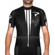 2016 Fahrradbekleidung Pinarello Shwarz und Wei Trikot Kurzarm und Tragerhose