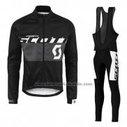 2016 Fahrradbekleidung Scott Wei und Shwarz Trikot Langarm und Tragerhose