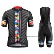 2016 Fahrradbekleidung Trek Bontrager Shwarz und Rot Trikot Kurzarm und Tragerhose