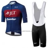 2017 Fahrradbekleidung JLT Condor Race Blau Trikot Kurzarm und Tragerhose