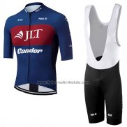 2017 Fahrradbekleidung JLT Condor Race Blau Trikot Kurzarm und Tragerhose