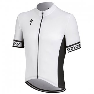 2018 Fahrradbekleidung Specialized Wei Shwarz Trikot Kurzarm und Tragerhose