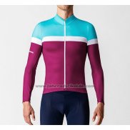 2019 Fahrradbekleidung La Passione Blau Wei Rot Trikot Langarm und Tragerhose