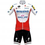 2020 Fahrradbekleidung Deceuninck Quick Step Wei Rot Trikot Kurzarm und Tragerhose