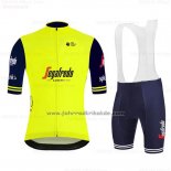 2020 Fahrradbekleidung Segafredo Zanetti Gelb Blau Trikot Kurzarm und Tragerhose