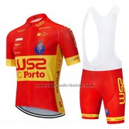 2020 Fahrradbekleidung W52-fc Porto Rot Gelb Trikot Kurzarm und Tragerhose