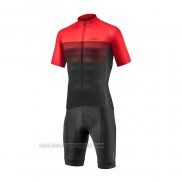 2021 Fahrradbekleidung Giant Shwarz Rot Trikot Kurzarm und Tragerhose