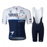 2021 Fahrradbekleidung Israel Cycling Academy Blau Wei Trikot Kurzarm und Tragerhose