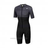 2021 Fahrradbekleidung Sportful Shwarz Grau Trikot Kurzarm und Tragerhose