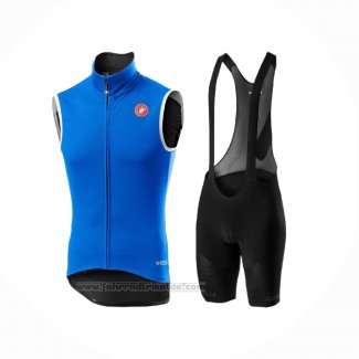 2021 Windweste Castelli Blau Trikot Kurzarm und Tragerhose