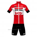 2022 Fahrradbekleidung Lotto Soudal Rot Trikot Kurzarm und Tragerhose