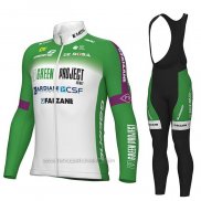 2023 Fahrradbekleidung Bardiani Csf Faizane Grun Wei Trikot Langarm Und Tragerhose