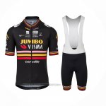 2023 Fahrradbekleidung Jumbo Visma Shwarz Trikot Kurzarm Und Tragerhose