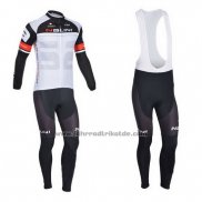 2013 Fahrradbekleidung Nalini Wei Trikot Langarm und Tragerhose