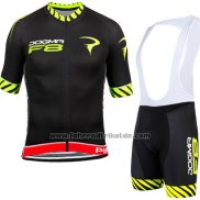 2015 Fahrradbekleidung Pinarello Shwarz und Gelb Trikot Kurzarm und Tragerhose