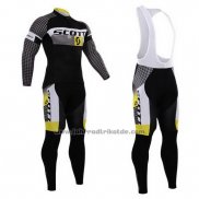 2015 Fahrradbekleidung Scott Wei und Shwarz Trikot Langarm und Tragerhose