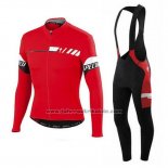 2015 Fahrradbekleidung Specialized Tief Rot Trikot Langarm und Tragerhose
