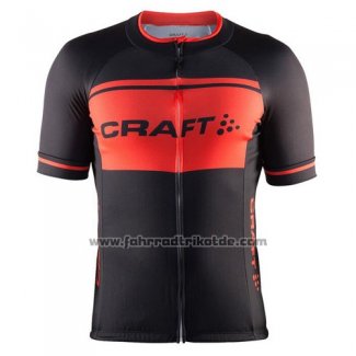 2016 Fahrradbekleidung Craft Shwarz und Orange Trikot Kurzarm und Tragerhose