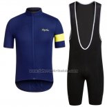 2016 Fahrradbekleidung Rapha Blau und Shwarz Trikot Kurzarm und Tragerhose