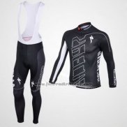 2016 Fahrradbekleidung Specialized Wei und Shwarz Trikot Langarm und Tragerhose