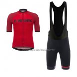 2017 Fahrradbekleidung Angliru Vuelta Espana Rot Trikot Kurzarm und Tragerhose