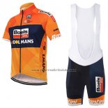 2017 Fahrradbekleidung Boels Dolmans Orange Trikot Kurzarm und Tragerhose