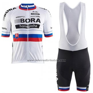 2017 Fahrradbekleidung Bora Champion Slowakische Republik Trikot Kurzarm und Tragerhose