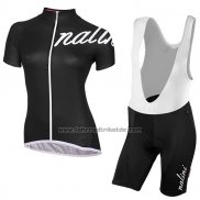 2017 Fahrradbekleidung Frau Nalini Wave Tief Shwarz Trikot Kurzarm und Tragerhose