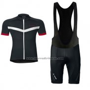 2017 Fahrradbekleidung Frau Vaude Shwarz Trikot Kurzarm und Tragerhose