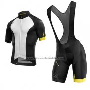 2017 Fahrradbekleidung Mavic Wei und Shwarz Trikot Kurzarm und Tragerhose