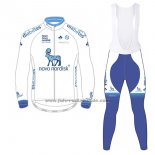 2017 Fahrradbekleidung Novo Nordisk Wei Trikot Langarm und Tragerhose