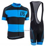 2017 Fahrradbekleidung Orbea Shwarz und Blau Trikot Kurzarm und Tragerhose