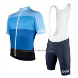 2017 Fahrradbekleidung POC Fondo Elements Hellblau Trikot Kurzarm und Tragerhose