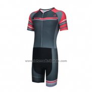 2019 Fahrradbekleidung Emonder-triathlon Shwarz Grau Rot Trikot Kurzarm und Tragerhose