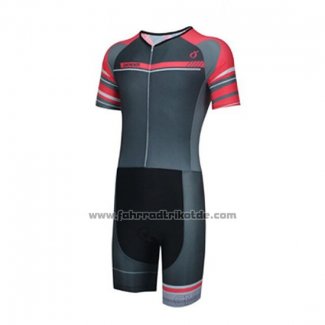 2019 Fahrradbekleidung Emonder-triathlon Shwarz Grau Rot Trikot Kurzarm und Tragerhose