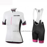 2019 Fahrradbekleidung Frau Cervelo Wei Shwarz Trikot Kurzarm und Tragerhose