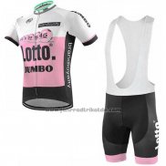 2019 Fahrradbekleidung Lotto NL-Jumbo Rosa Wei Trikot Kurzarm und Tragerhose