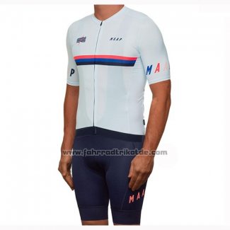 2019 Fahrradbekleidung Maap Nationals Wei Trikot Kurzarm und Tragerhose