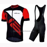 2019 Fahrradbekleidung Nalini Volata 2.0 Shwarz Rot Trikot Kurzarm und Tragerhose