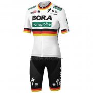 2020 Fahrradbekleidung Bora Champion Deutschland Trikot Kurzarm und Tragerhose