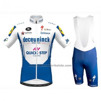 2020 Fahrradbekleidung Deceuninck Quick Step Wei Blau Trikot Kurzarm und Tragerhose