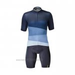 2021 Fahrradbekleidung Mavic Blau Trikot Kurzarm und Tragerhose