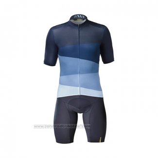 2021 Fahrradbekleidung Mavic Blau Trikot Kurzarm und Tragerhose