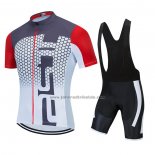 2021 Fahrradbekleidung Ralph Wei Rot Trikot Kurzarm und Tragerhose