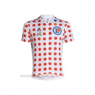 2021 Fahrradbekleidung Tour de France Rot Wei Trikot Kurzarm und Tragerhose