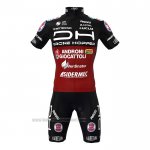 2022 Fahrradbekleidung Androni Giocattoli Shwarz Rot Trikot Kurzarm und Tragerhose