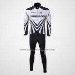 2010 Fahrradbekleidung Shimano Wei und Shwarz Trikot Langarm und Tragerhose