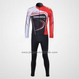 2011 Fahrradbekleidung Shimano Rot und Shwarz Trikot Langarm und Tragerhose
