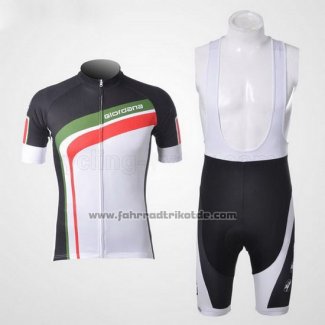 2012 Fahrradbekleidung Giordana Grun und Shwarz Trikot Kurzarm und Tragerhose