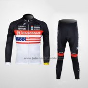 2012 Fahrradbekleidung Radioshack Champion Stati Uniti Trikot Langarm und Tragerhose